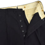 40's~ Black wool work trousers...W32×L32