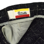 70's COTLER Fleck Pattern Black Wool Slacks...