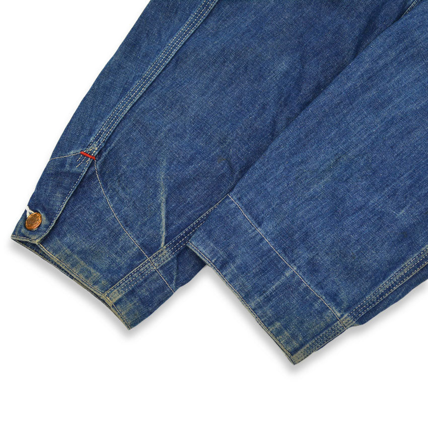 ~60's INDIGO 4POKETS DENIM COVERALL... 42