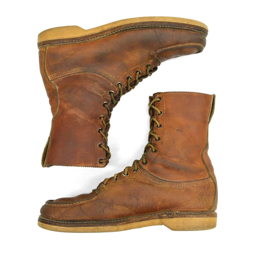 60's Chippewa Black Tag Moc Toe Work Boots... about 8 1/2