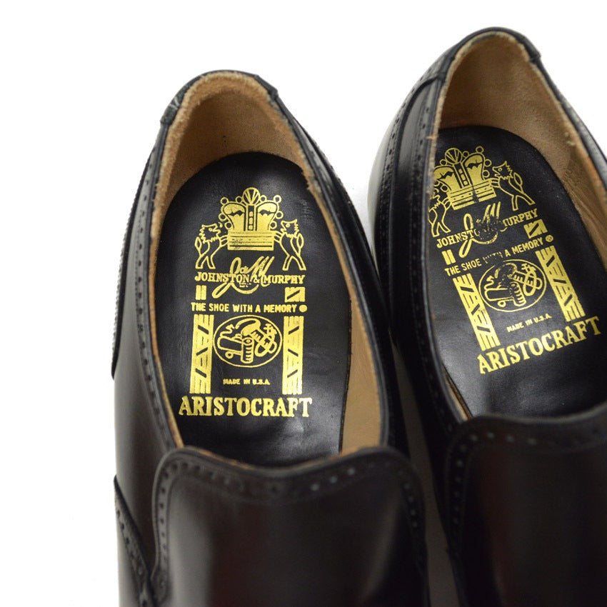 70's~ Johnston&Murphy ARISTOCRAFT Wingtip Slipon Shoes... 10C