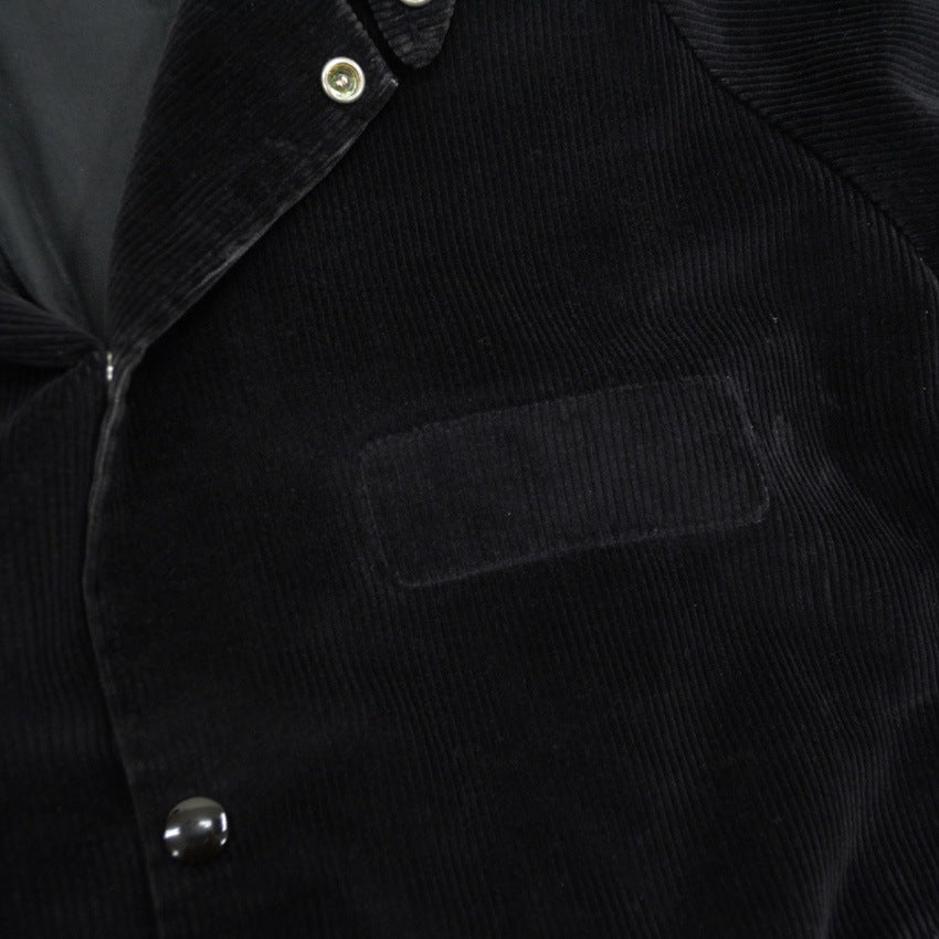 90's K-BRAND BLACK PLAIN CORDUROY JACKET...XL
