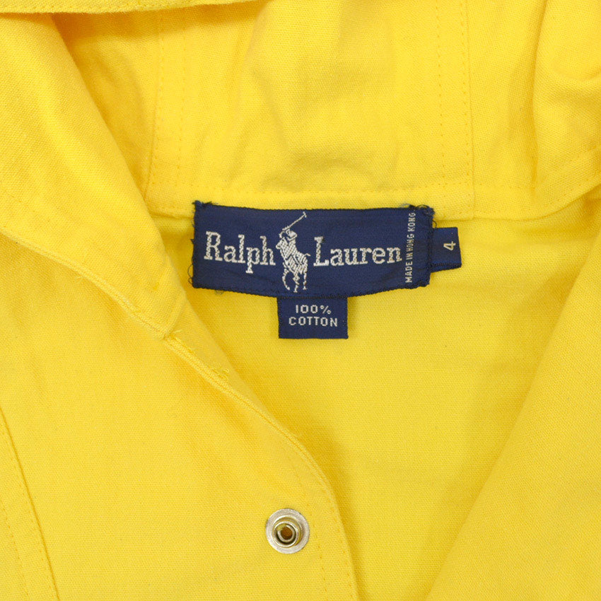 80's Ralph Lauren Horse Tag Yellow Cotton Anorak Parka...