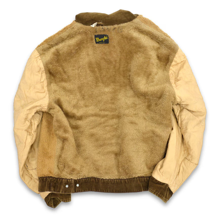 70's Wrangler Dark Brown Corduroy Jacket with Sherpa Liner... Size 46