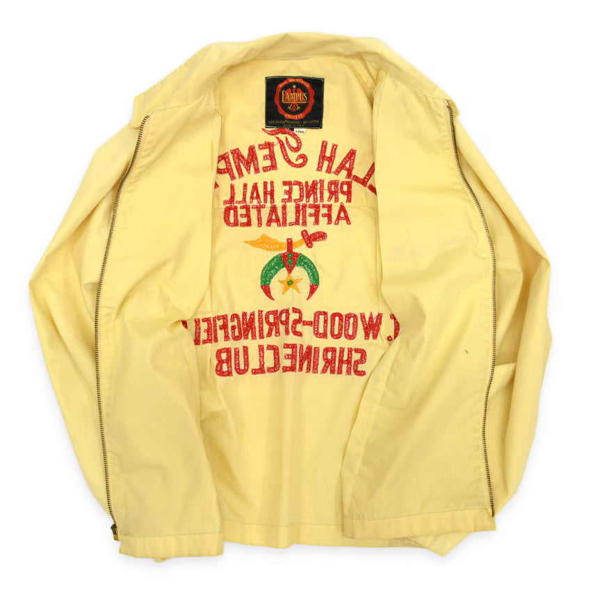 ~60's CAMPUS 6-tier embroidered Shriner jacket... M-LONG