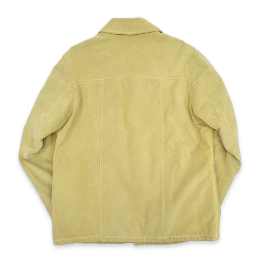 80s Calvin Klein suede leather jacket, made in Italy... L