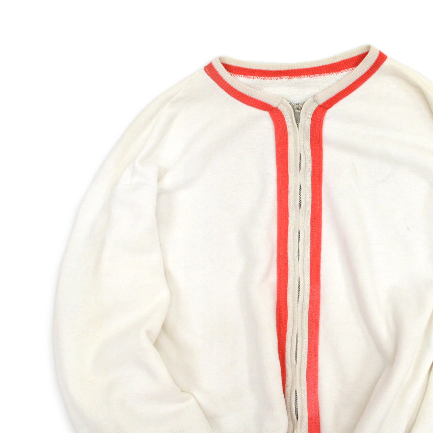 50's~ ALL COTTON ZIP UP SWEAT CARDIGAN...