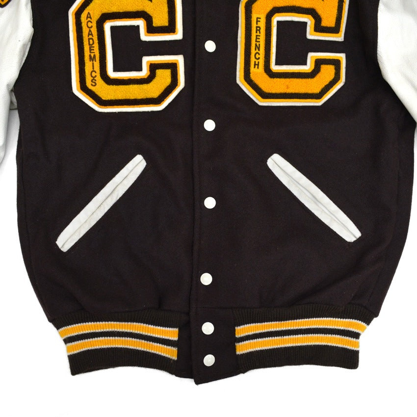 EMBROIDERY USA FULL PATCH VARSITY JACKET...S