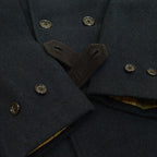 ~40's Julmor Black Wool Double Breasted Coat...