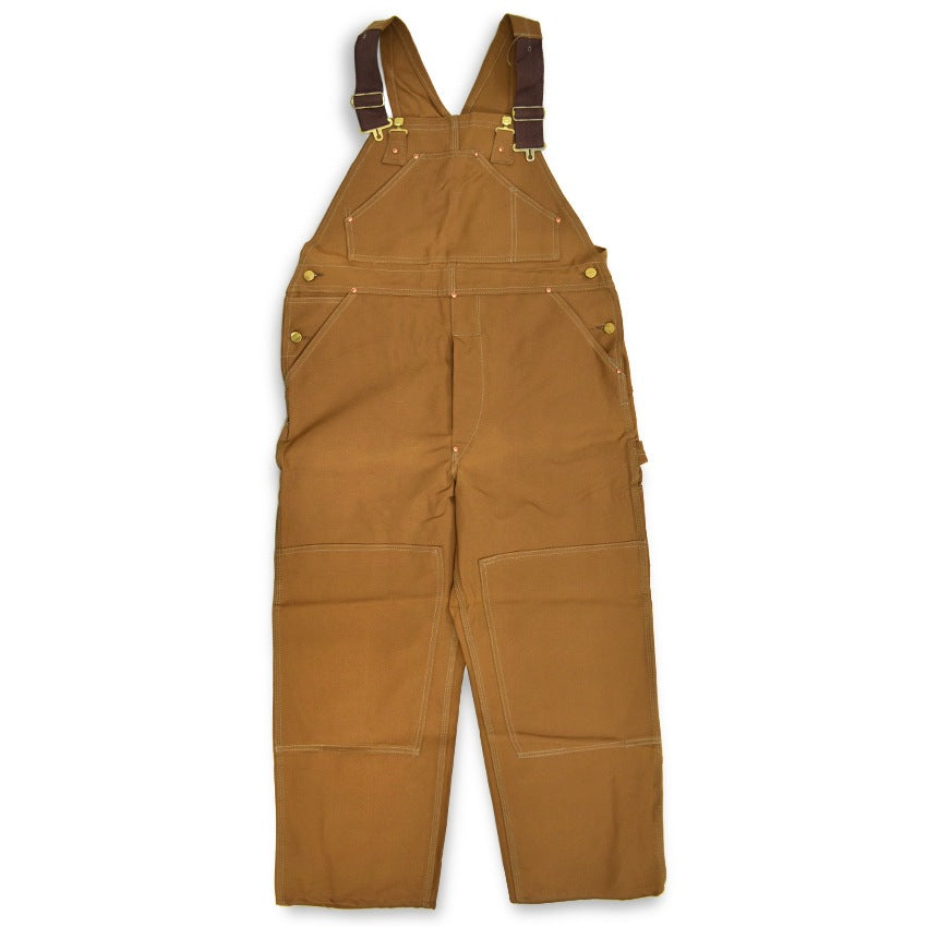 1970's DEADSTOCK CARHARTT BROWN DUCK DOUBLE KNEE OVERALL... W36 L28