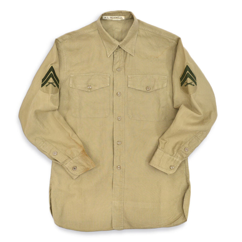 1950's USMC OXFORD SHIRT & KHAKI CHINO TROUSERS...