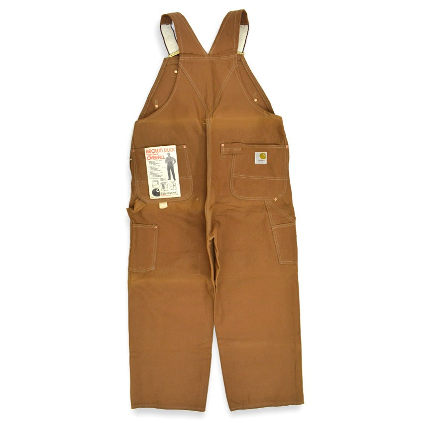 1970's Deadstock CARHARTT BROWN DUCK DOUBLE KNEE OVERALL...W38 L28