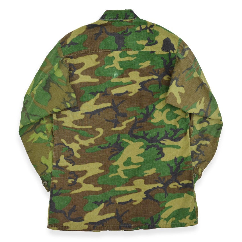 1960s US ARMY ERDL JUNGLE FATIGUE JACKET Mixed Leaf... SR