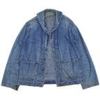 1940's USNAVY WW2 SHAWL COLLAR DENIM JACKET... As is