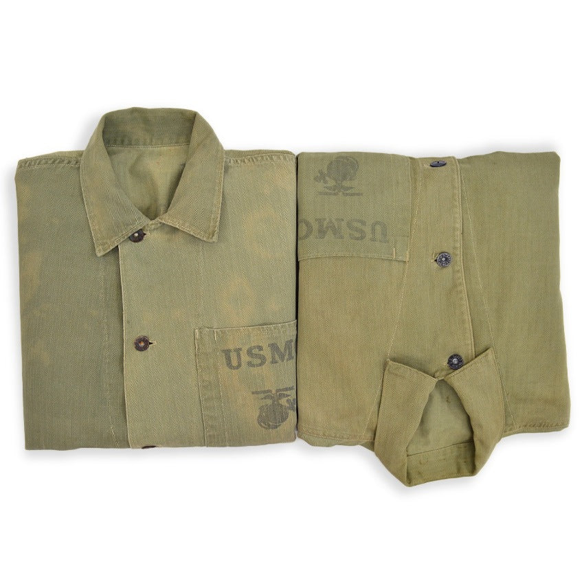1940's U.S.M.C. P-41 HBT JACKET BLEACH CAMO ... Fits like 36
