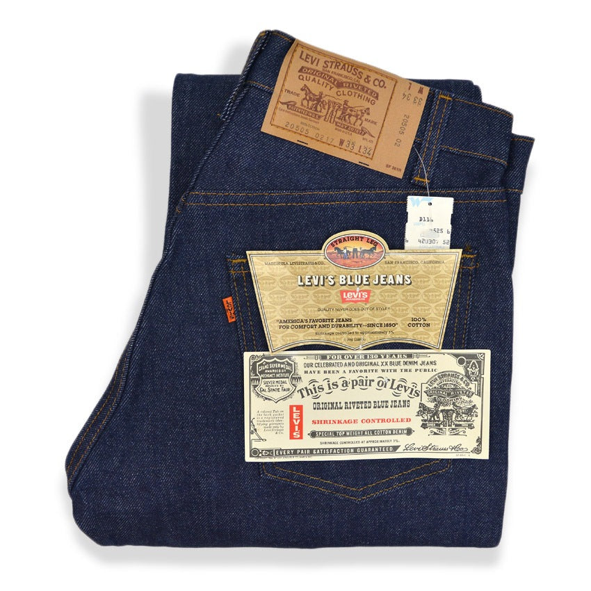 1980's DEADSTOCK Levi's 505 DENIM PANTS Made in 1982... W33 L34