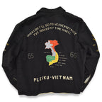 1960s VIETNAM SOUVENIR JACKET (Vietnamese style jacket) 65-66 with embroidered name...