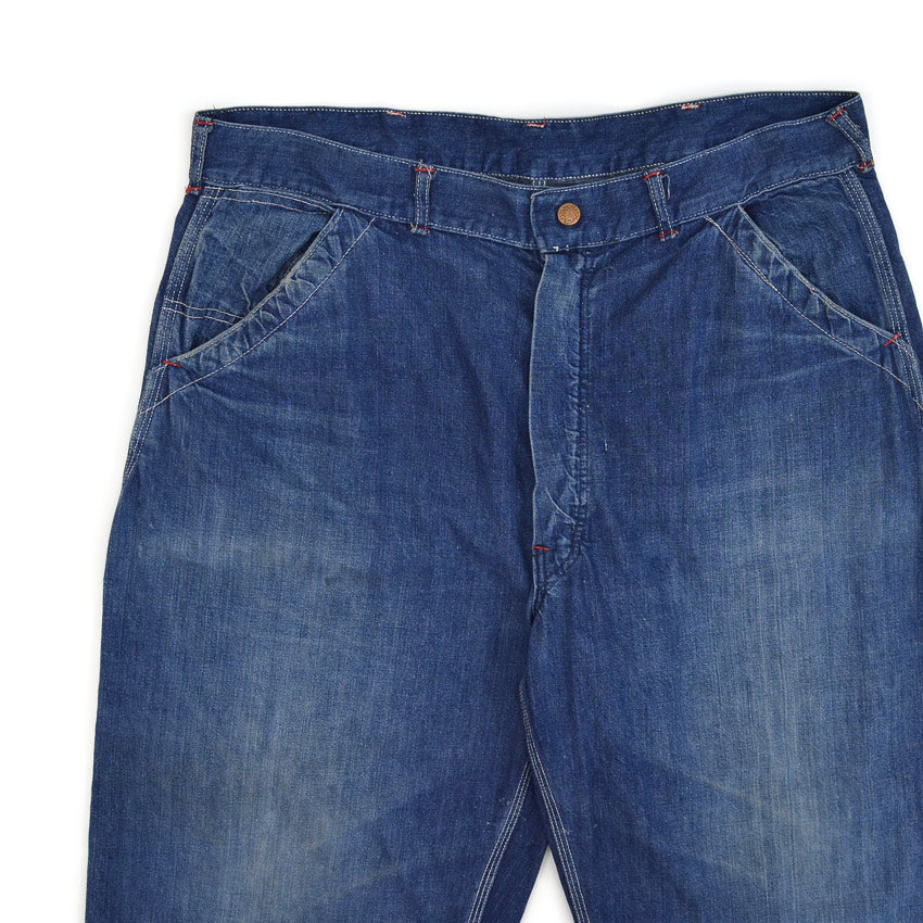 1950's~ AUTO BRAND DENIM PAINTER PANTS... W36 L29