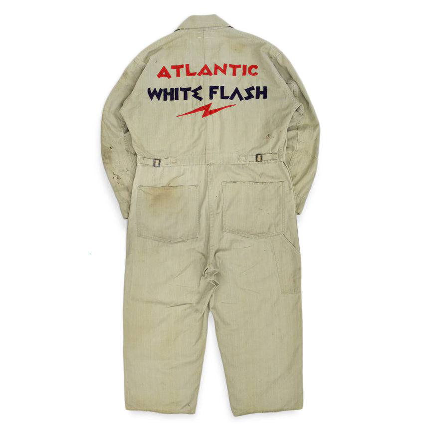 1940's A.RIFKIN&CO. ATLANTIC WHITE FLASH HBT WORK COVERALL 40 ... AS IS