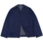 1940's U.S.NAVY WW2 SHAWL COLLAR DENIM JACKET BACK PAINT DARK ...