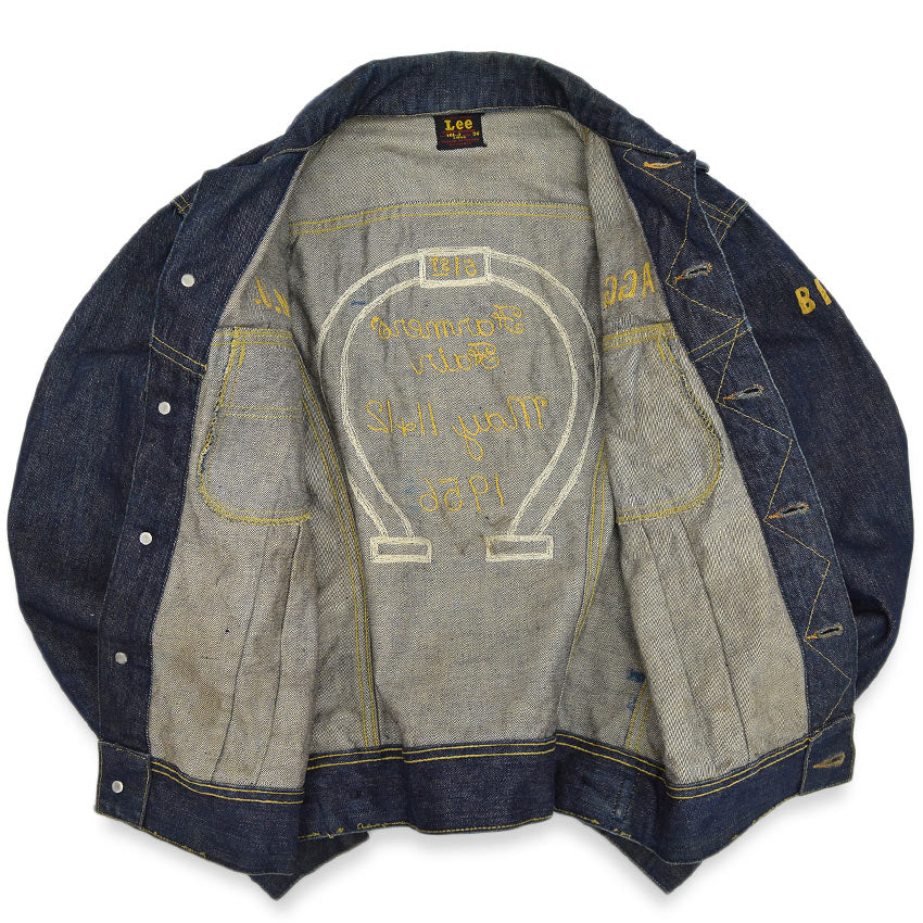 1950's Lee 101-J MU AGGIES FARMERS FAIR 1956' DENIM JACKET ... 38LONG