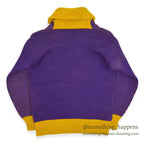 1930's~ TWO TONE SHAWL COLLAR PULLOVER WOOL SWEATER...