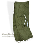 1990's~ DEADSTOCK UFO REFLECTIVE WEAR WIDE PANTS OLIVE...XS