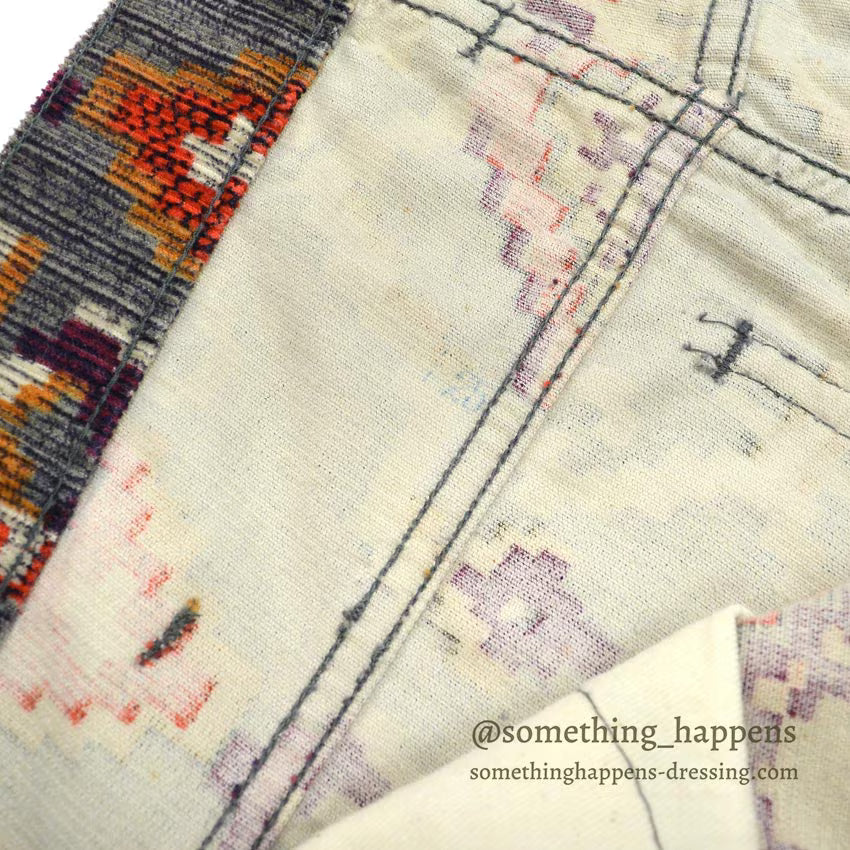 1960's~ LEVI'S BIG-E NATIVE PATTERN PRINT CORDUROY PANTS... W32 L28