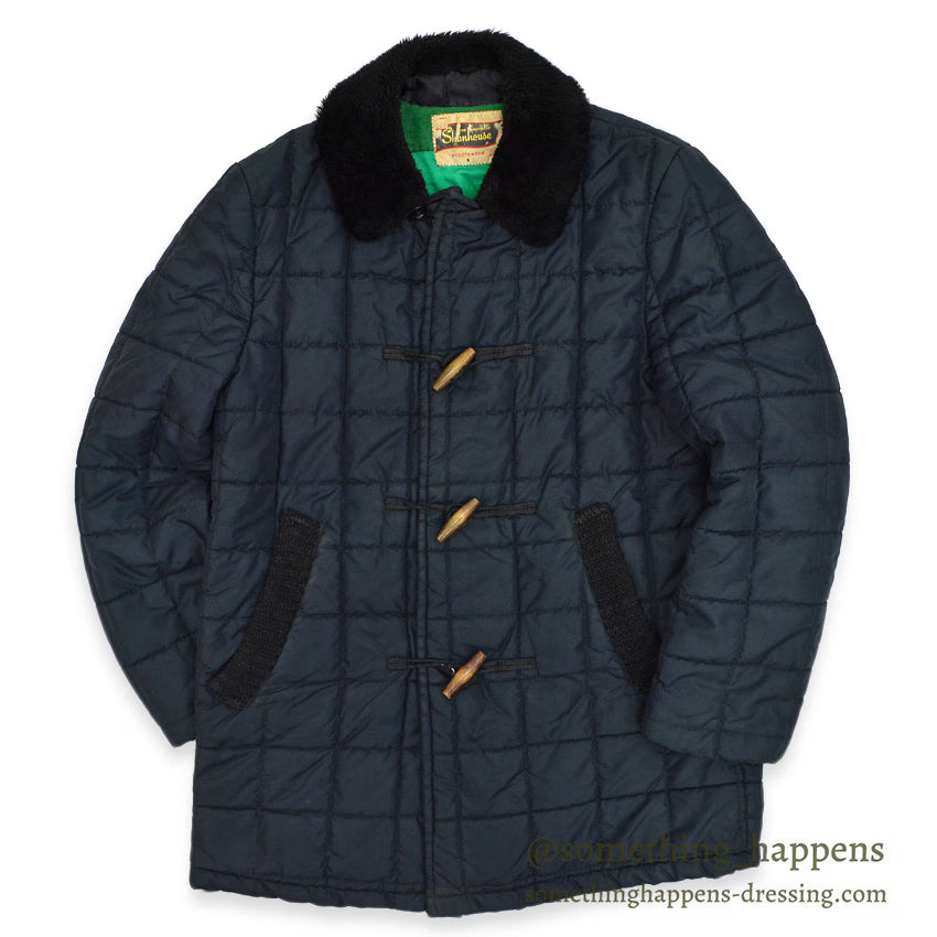 1950's SHANHOUSE BLACK QUILTING TOGGLE COAT... 42
