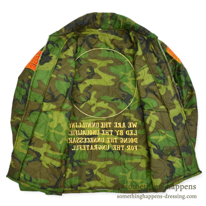 ~1970's OKINAWA SKULL VIETNAM WAR EMBROIDERY TOUR JACKET...