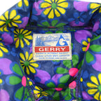 1970's GERRY HIPPIE FLOWER PATTERN ALL OVER PRINT DOWN JACKET...