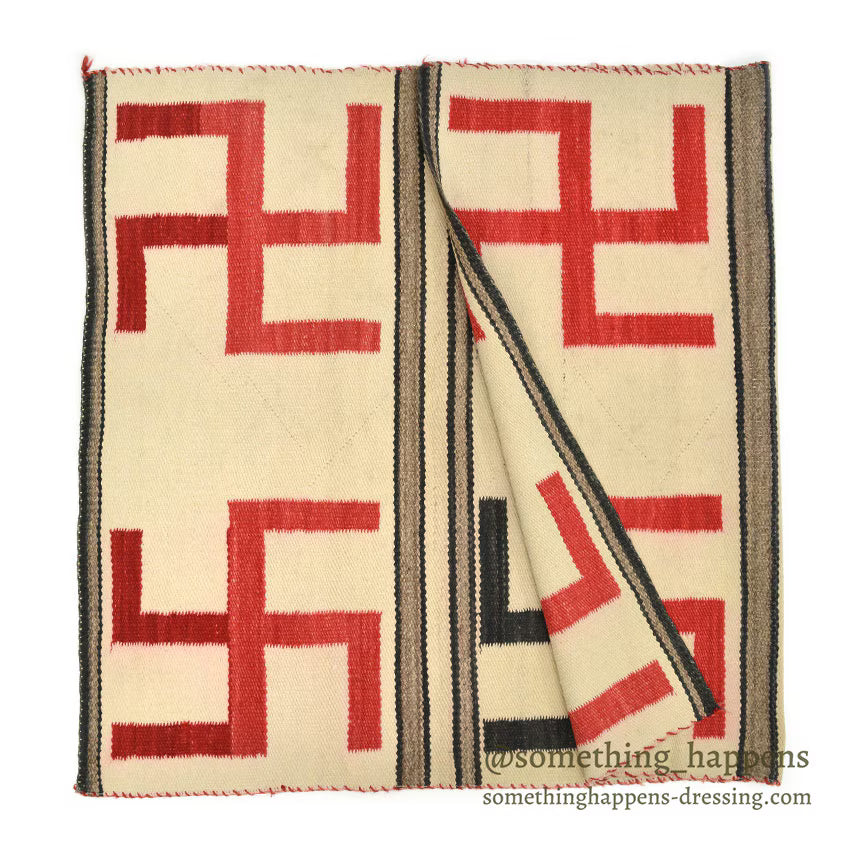 c.1920's NAVAJO RUG WHIRLING LOGS SWASTIKA... 135cm/91cm