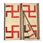 c.1920's NAVAJO RUG WHIRLING LOGS SWASTIKA... 135cm/91cm