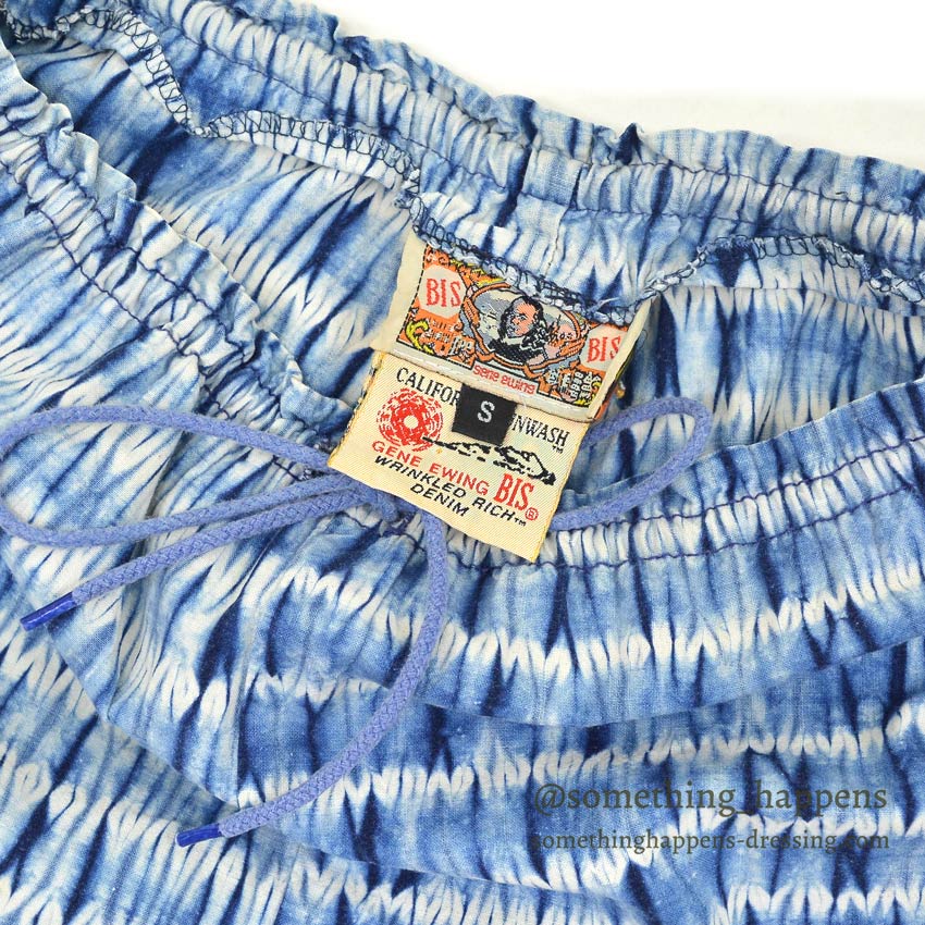 1980s BIS BIS Indigo Tie-Dye Cotton Easy Pants... Size S