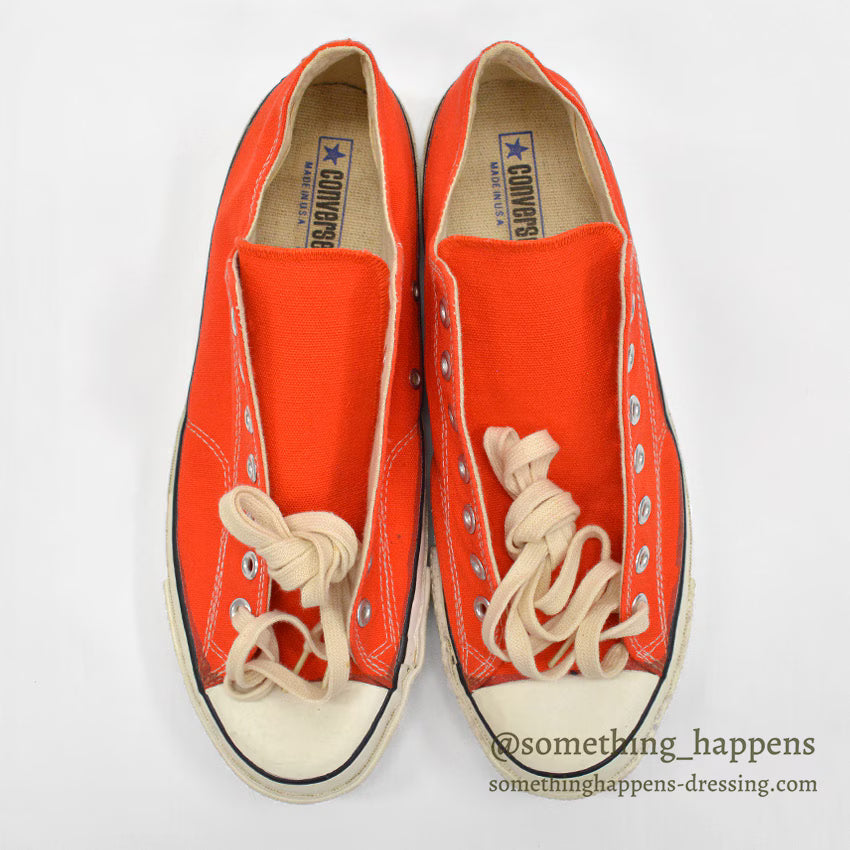 1970's DEADSTOCK CONVERSE CHUCK TAYLOR LO ORANGE... 12