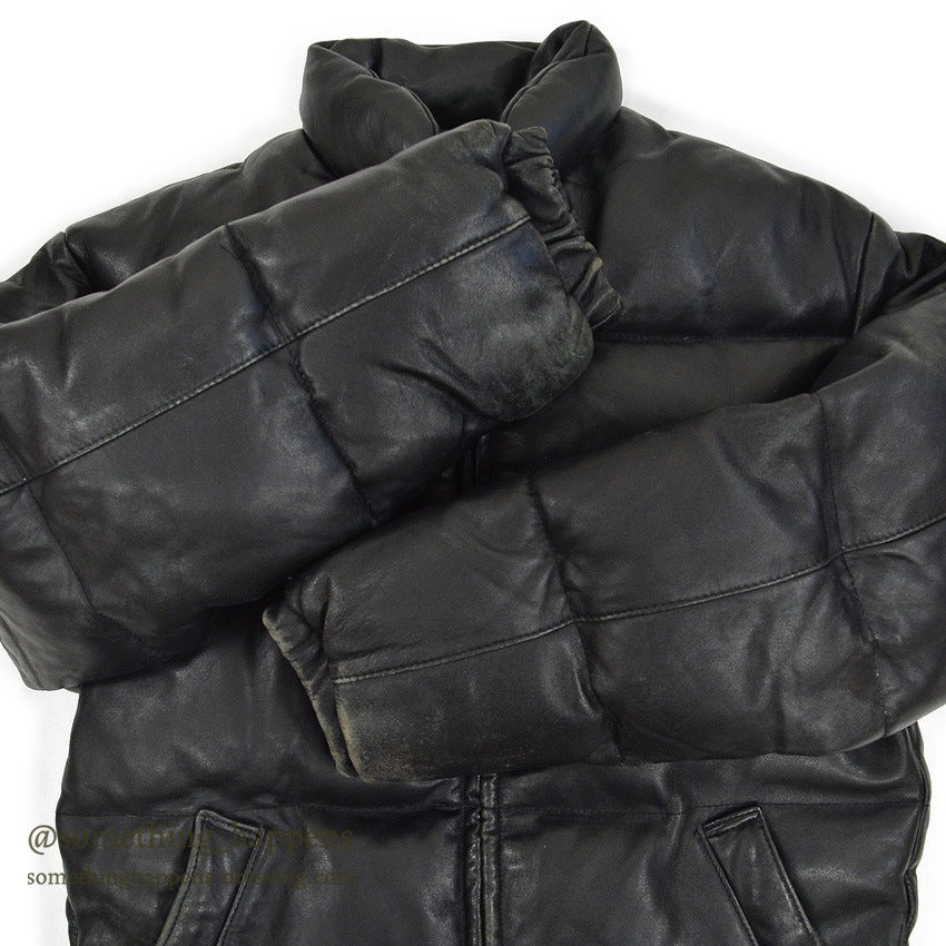 1990's SCHOTT LEATHER DOWN JACKET... 36