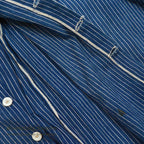 ~1920's ANTIQUE INDIGO STRIPE CALICO KIDS BLOUSE...