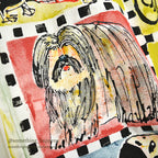 1990's~ FAITHFUL COMPANION DOG ART PAINT WHITE DENIM SHIRT ...