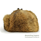 ~1980's DEADSTOCK LLBEAN NORTH KING NATURAL RABBIT FUR HAT...XL