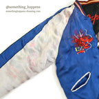 1950's JAPAN SOUVENIR JACKET Sukajan (Japanese souvenir jacket) with tiger face and red dragon design / AS IS...