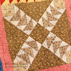 ANTIQUE WILD GOOSE CHASE RED/INDIGO PATCHWORK QUILT... 171cm/171cm
