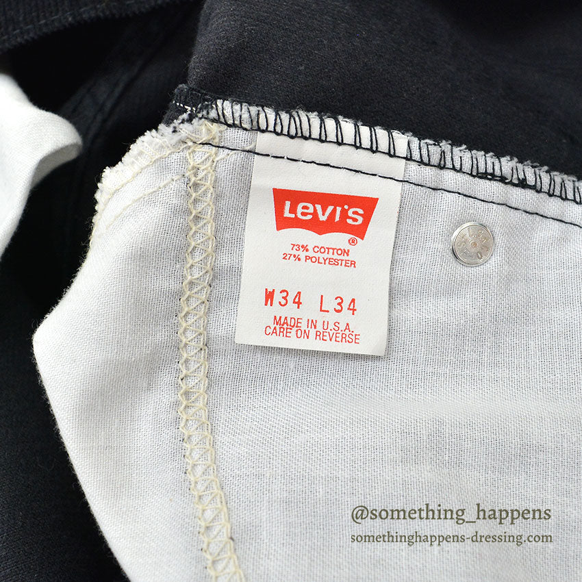 1990's Levi's 517 BOOT CUT CORDUROY PANTS BLACK MINT... W34/L34