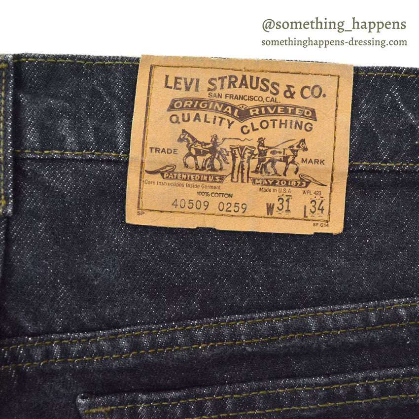 1980's Levi's 509 BLACK DENIM PANTS...W31/L34