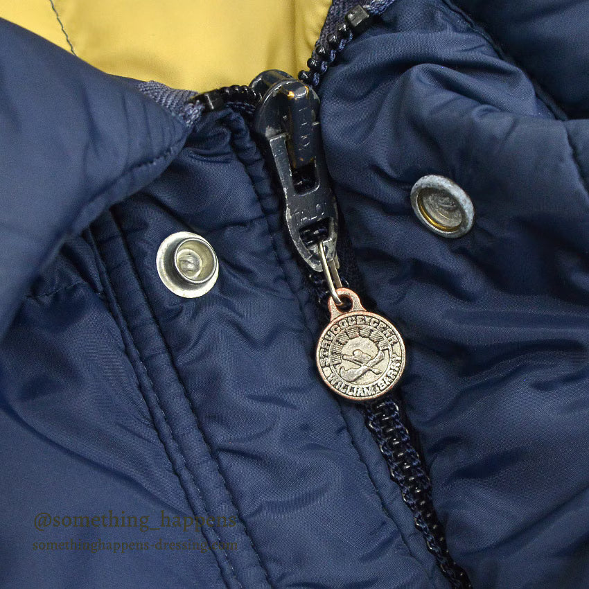 1970's~ WILLIAM BARRY NAVY DOWN COAT...M