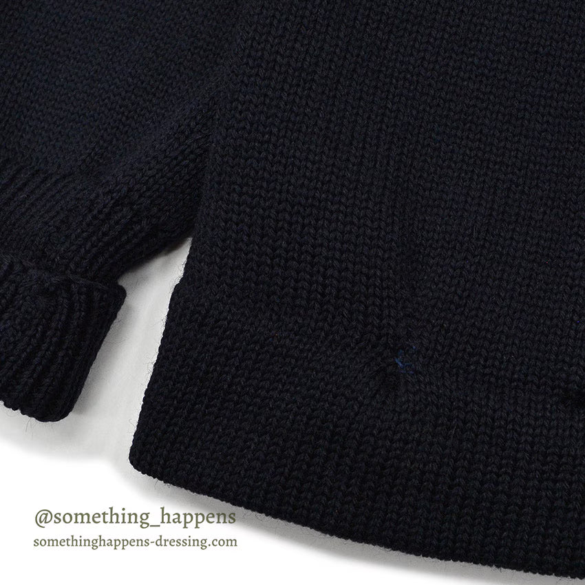 1940's CHAMPION 'P' DARK NAVY WOOL CARDIGAN COAT ... Fits like XL