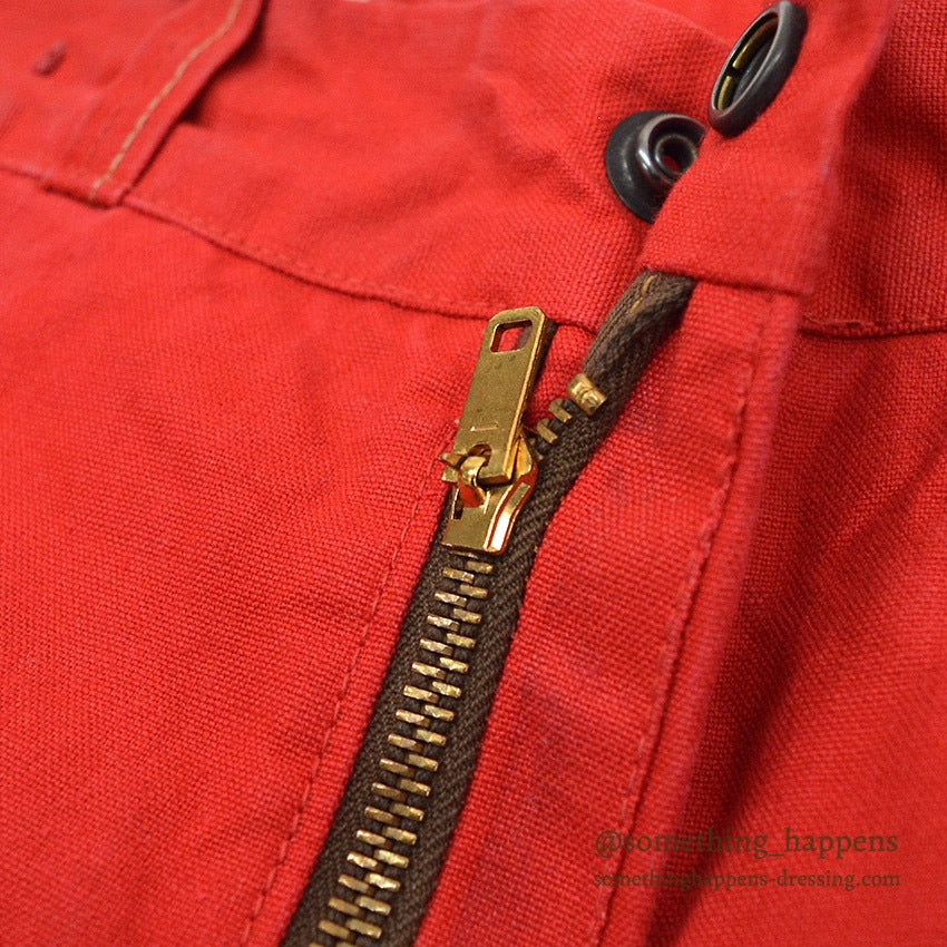 1950's BROWN'S BEACH RED DUCK HUNTING PANTS... W34/L28