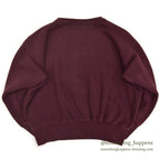 1940's~ CHAMPION CREWNECK BLANK SWEAT SHIRT MAROON ... LARGE