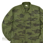 1960's USARMY HAND PAINTED LEAF CAMO JUNGLE FATIGUE JACKET...MS