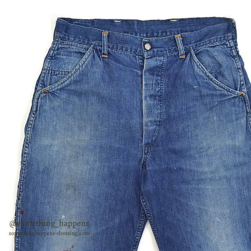 1940's CAN'T BUST'EM DENIM PAINTER PANTS...W33/L29