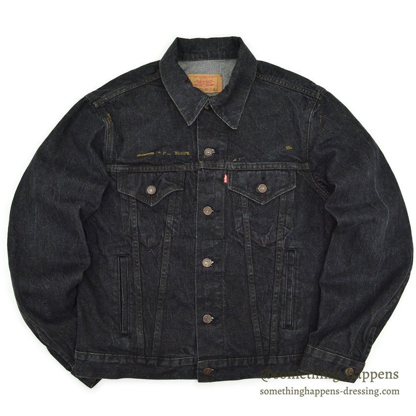 1980's Levi's 70506-0259 BLACK DENIM JACKET... 42R